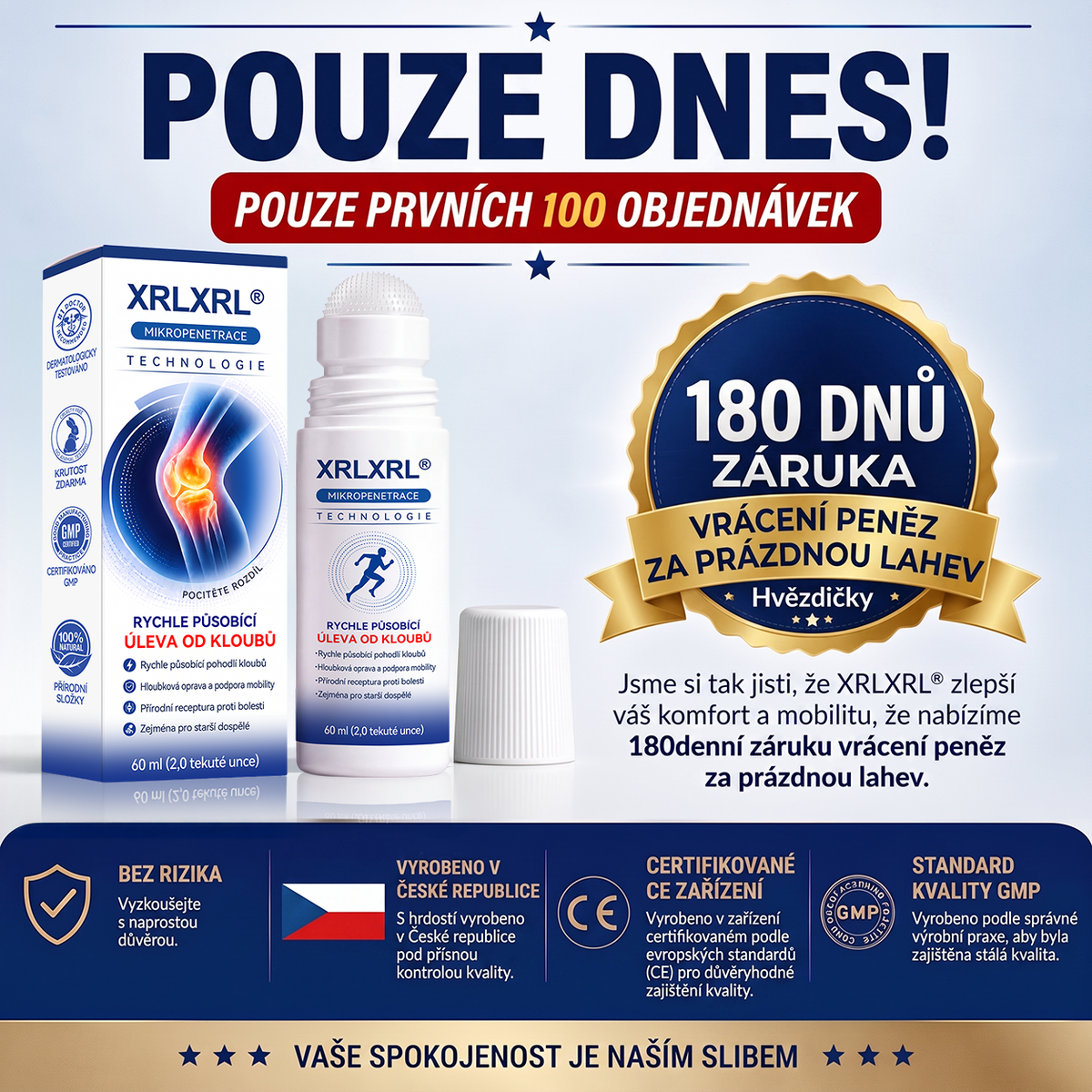XRLXRL®🪄 TECHNOLOGIE ORTOPEDICKÉ REGENERACE NOVÉ GENERACE · 0,05mm mikrojehličkový váleček pro obnovu kostí a kloubů