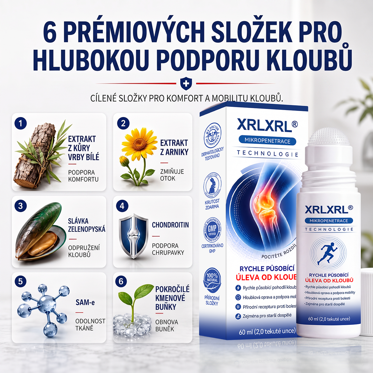 XRLXRL®🪄 TECHNOLOGIE ORTOPEDICKÉ REGENERACE NOVÉ GENERACE · 0,05mm mikrojehličkový váleček pro obnovu kostí a kloubů