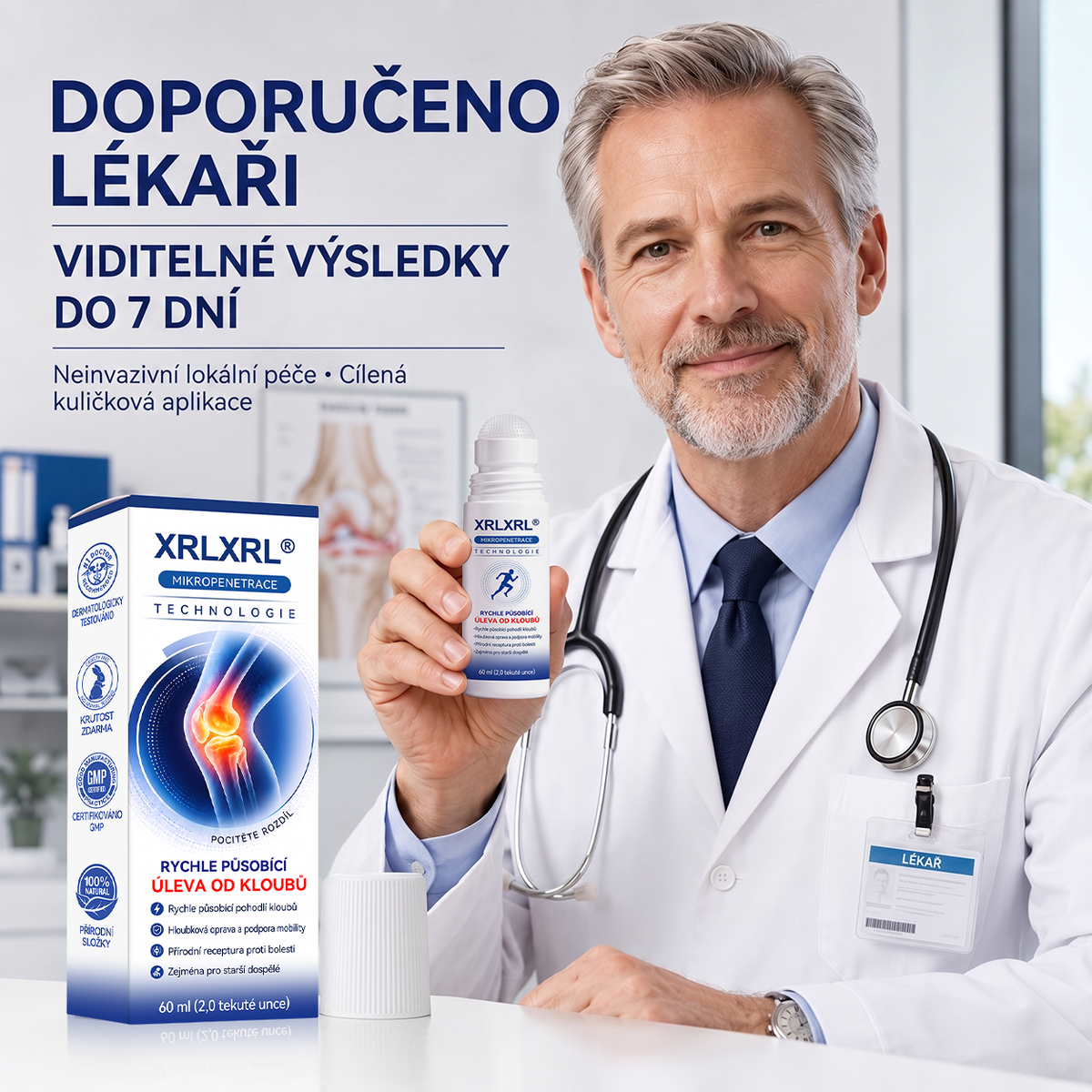 XRLXRL®🪄 TECHNOLOGIE ORTOPEDICKÉ REGENERACE NOVÉ GENERACE · 0,05mm mikrojehličkový váleček pro obnovu kostí a kloubů