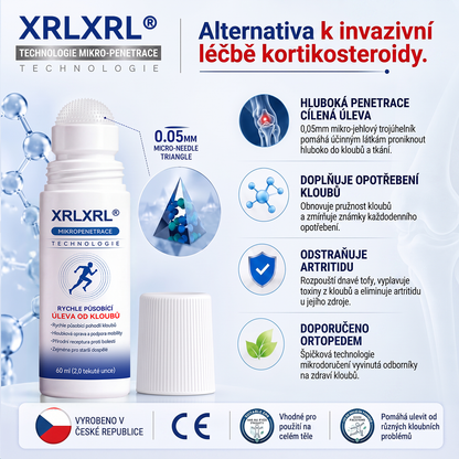 XRLXRL®🪄 TECHNOLOGIE ORTOPEDICKÉ REGENERACE NOVÉ GENERACE · 0,05mm mikrojehličkový váleček pro obnovu kostí a kloubů